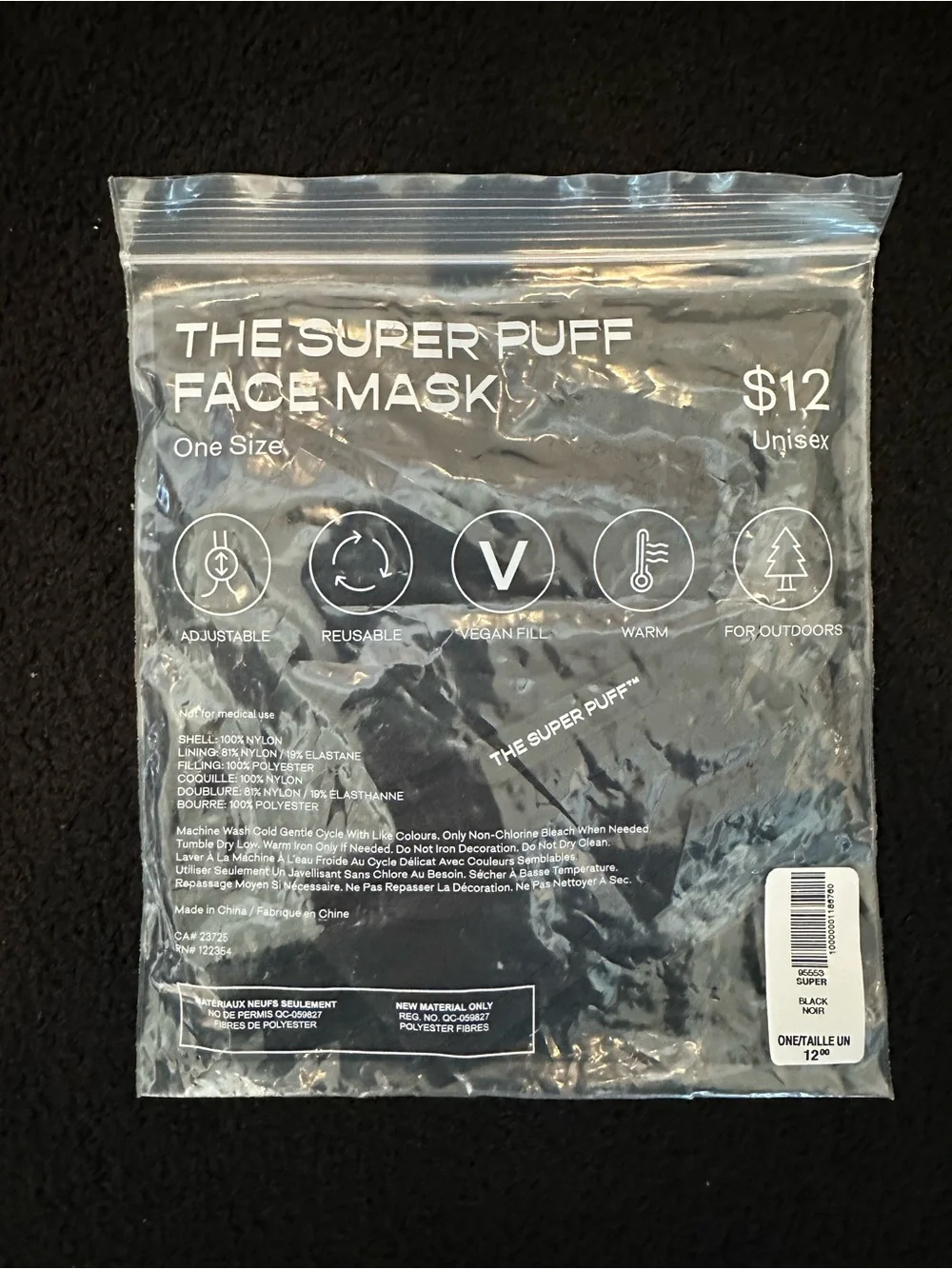 Aritzia The Super Puff Face Mask